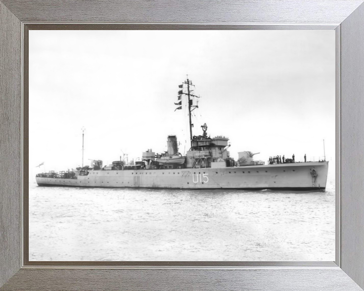 HMS Fowey (U15) (L15) Royal Navy Shoreham Class Sloop Starboard View Photo Print Wall Art Decor - Posters, Prints, & Visual Artwork - by Hampshire Prints (image 7 of 9)