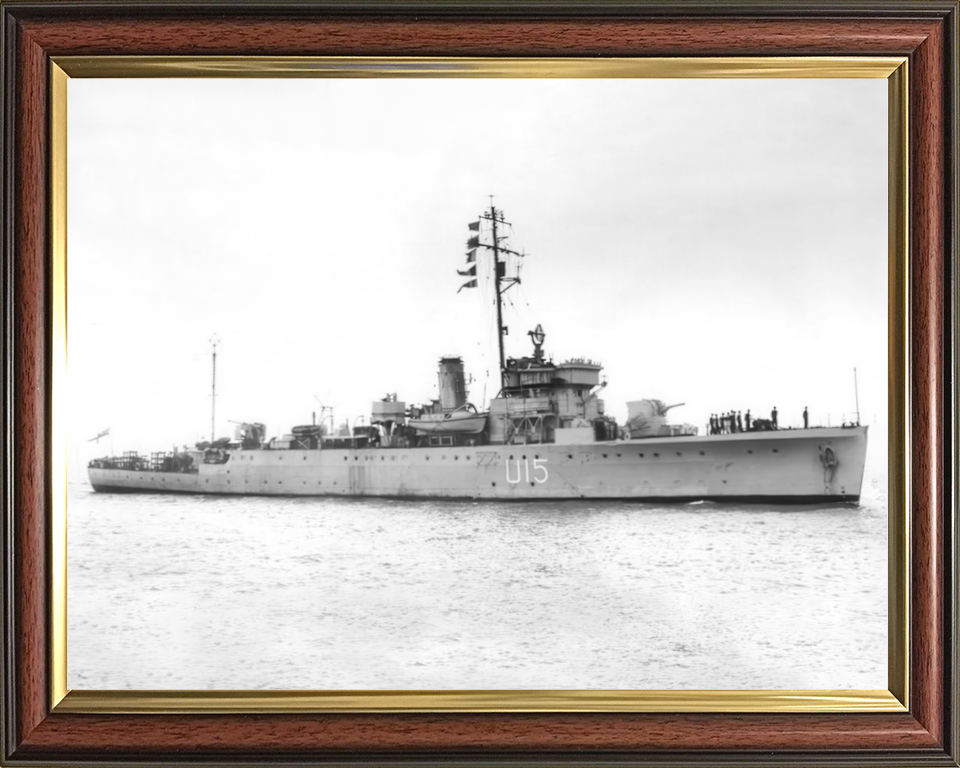 HMS Fowey (U15) (L15) Royal Navy Shoreham Class Sloop Starboard View Photo Print Wall Art Decor - Posters, Prints, & Visual Artwork - by Hampshire Prints (image 9 of 9)