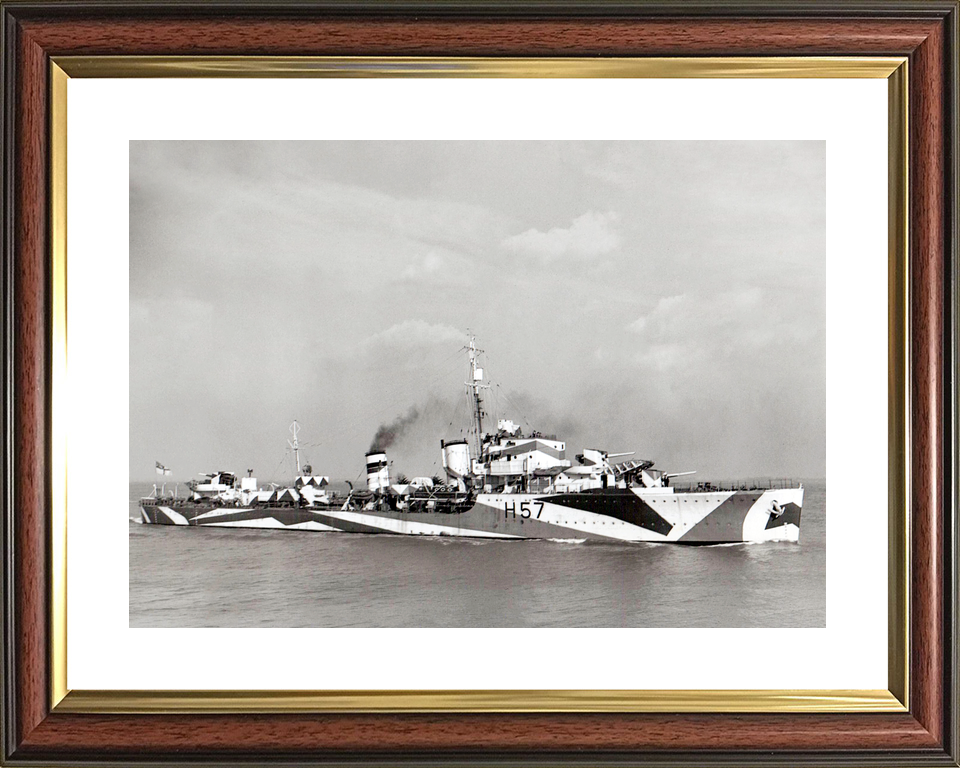 HMS Hesperus (H57) Royal Navy H Class Destroyer Starboard View Photo Print Wall Art Decor - Posters, Prints, & Visual Artwork - by Hampshire Prints (image 8 of 9)