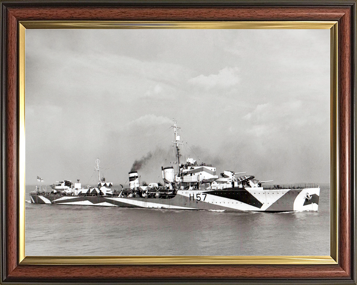 HMS Hesperus (H57) Royal Navy H Class Destroyer Starboard View Photo Print Wall Art Decor - Posters, Prints, & Visual Artwork - by Hampshire Prints (image 9 of 9)