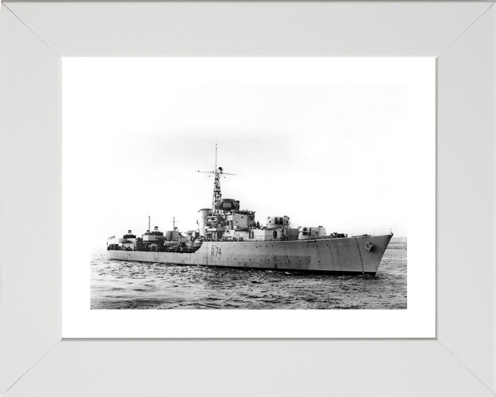 HMS Hogue (D74) Royal Navy Battle Class Destroyer Starboard View Photo Print Wall Art Decor - Posters, Prints, & Visual Artwork - by Hampshire Prints (image 4 of 9)