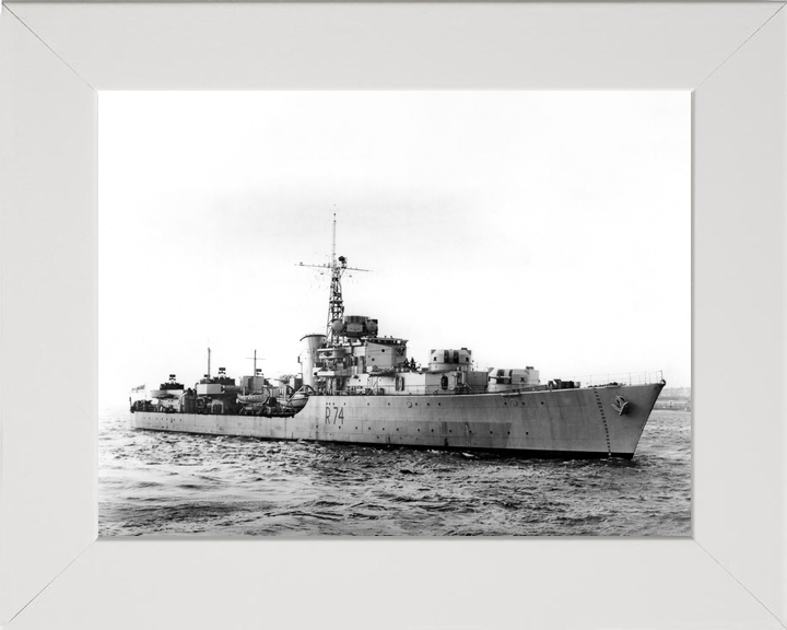 HMS Hogue (D74) Royal Navy Battle Class Destroyer Starboard View Photo Print Wall Art Decor - Posters, Prints, & Visual Artwork - by Hampshire Prints (image 5 of 9)