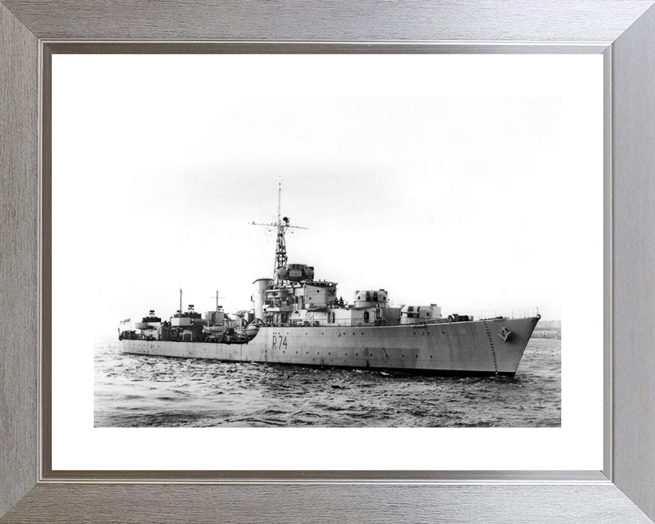 HMS Hogue (D74) Royal Navy Battle Class Destroyer Starboard View Photo Print Wall Art Decor - Posters, Prints, & Visual Artwork - by Hampshire Prints (image 6 of 9)