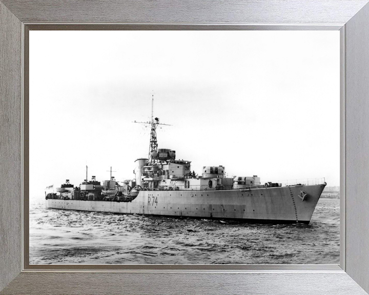 HMS Hogue (D74) Royal Navy Battle Class Destroyer Starboard View Photo Print Wall Art Decor - Posters, Prints, & Visual Artwork - by Hampshire Prints (image 7 of 9)