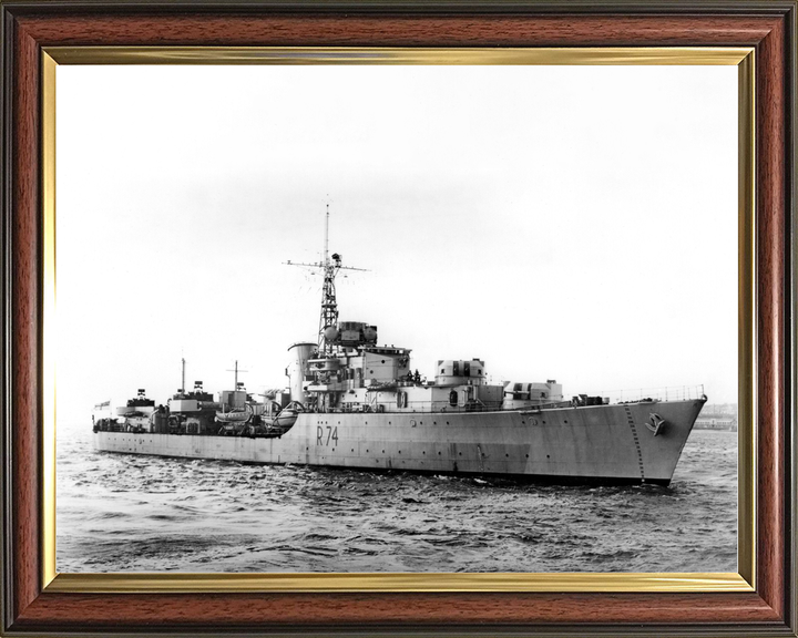 HMS Hogue (D74) Royal Navy Battle Class Destroyer Starboard View Photo Print Wall Art Decor - Posters, Prints, & Visual Artwork - by Hampshire Prints (image 9 of 9)
