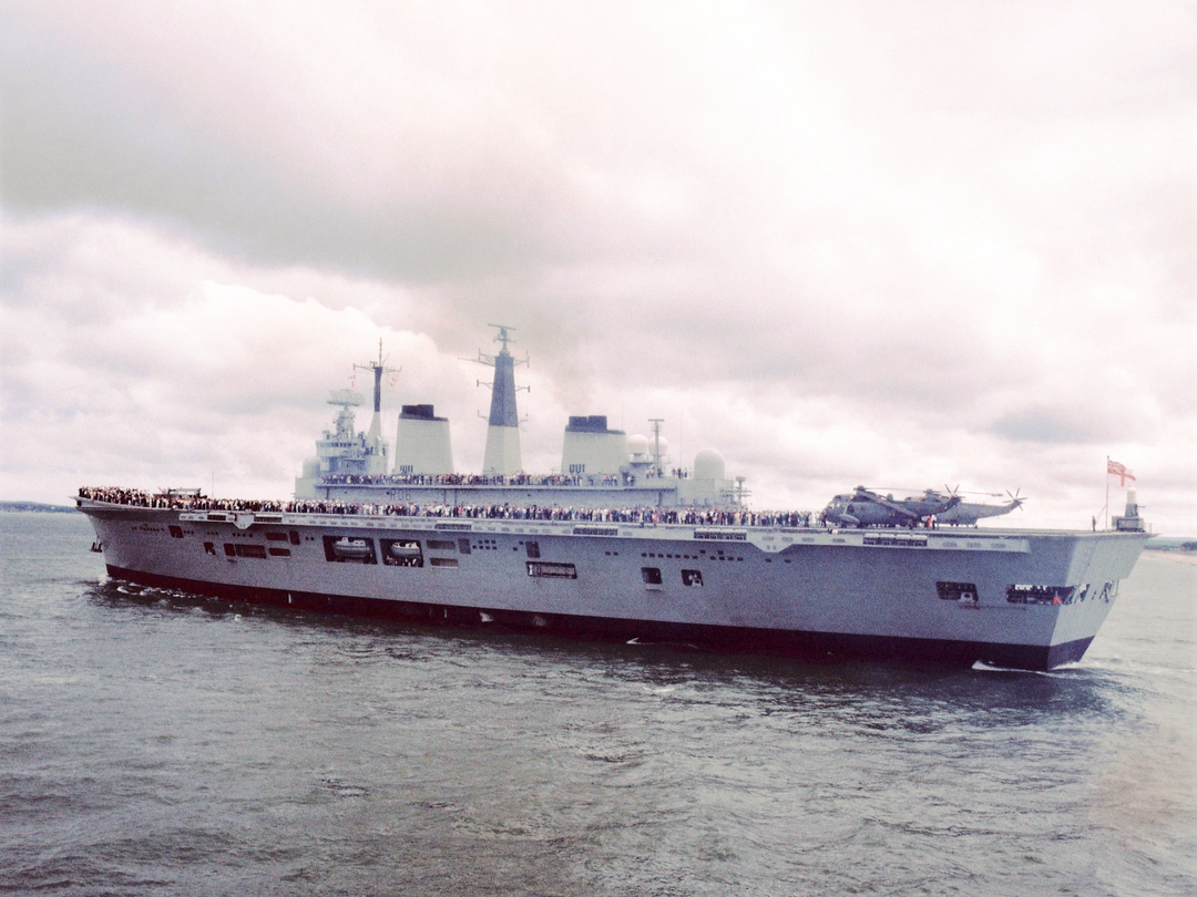 HMS Illustrious (R06) Royal Navy Invincible Class Aircraft Carrier Families Day Photo Print Wall Art Decor - Posters, Prints, & Visual Artwork - by Hampshire Prints (image 1 of 9)