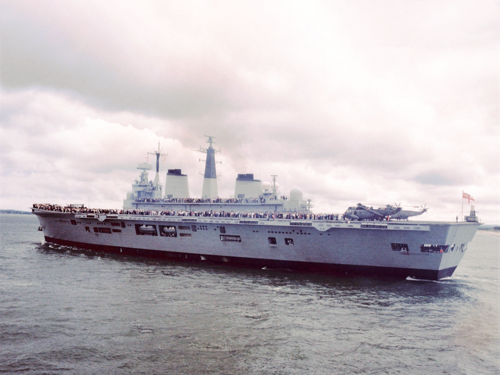 HMS Illustrious (R06) Royal Navy Invincible Class Aircraft Carrier Families Day Photo Print Wall Art Decor - Posters, Prints, & Visual Artwork - by Hampshire Prints (image 1 of 9)