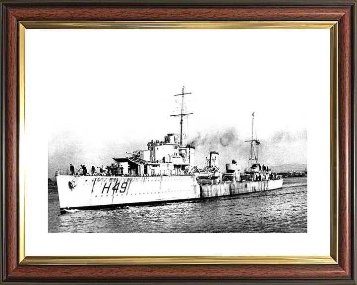 HMS Inconstant H49 I Class Destroyer 1941 Port Side Photo Print - Posters, Prints, & Visual Artwork - by Hampshire Prints (image 8 of 9)