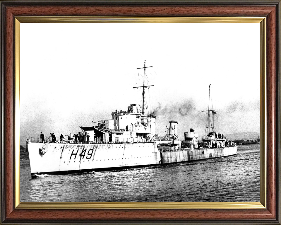 HMS Inconstant H49 I Class Destroyer 1941 Port Side Photo Print - Posters, Prints, & Visual Artwork - by Hampshire Prints (image 9 of 9)