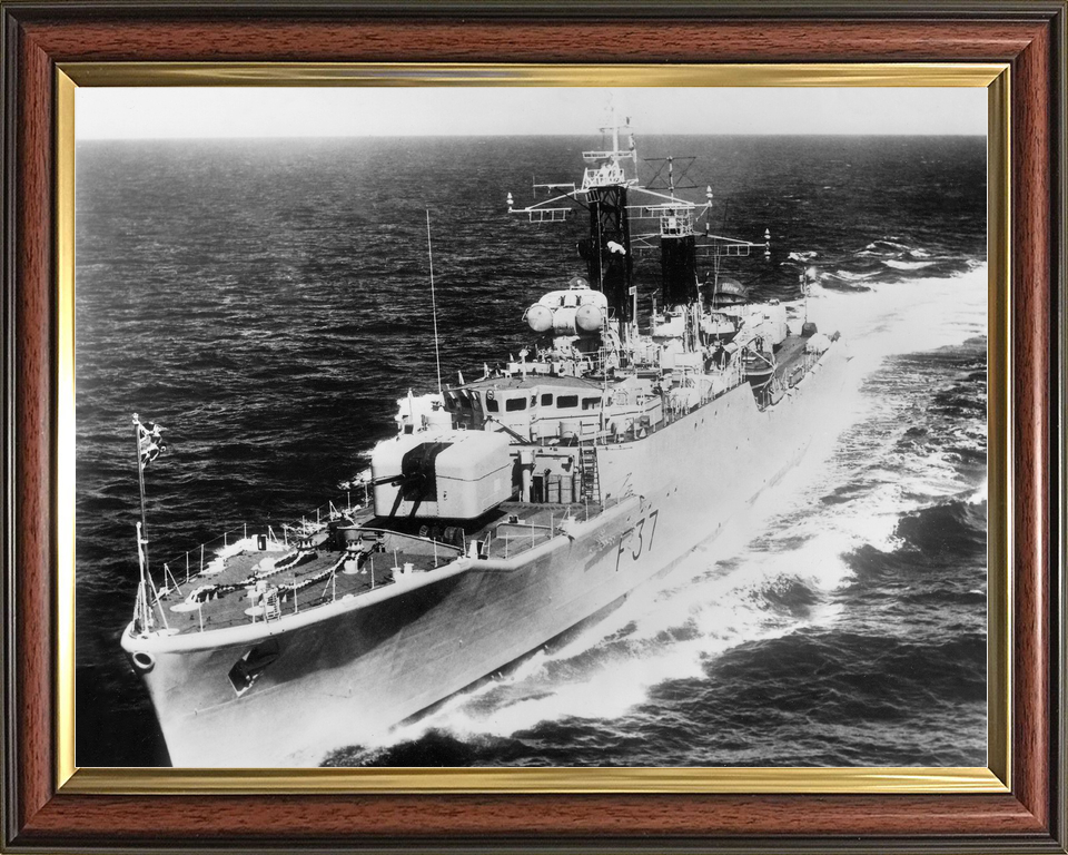HMS Jaguar F37 Leopard Class Frigate 1963 Underway Port Bow View Photo Print - Posters, Prints, & Visual Artwork - by Hampshire Prints (image 9 of 9)