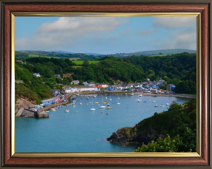 fishguard harbour in Wales from above Photo Print - Canvas - Framed Photo Print - Hampshire Prints
