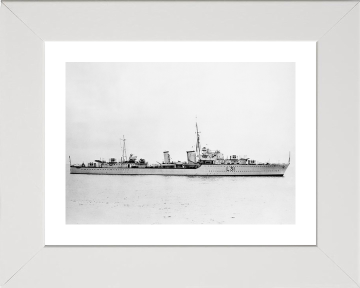 HMS Mohawk F31 Tribal Class Destroyer September 1938 Photo Print - Posters, Prints, & Visual Artwork - by Hampshire Prints (image 4 of 9)