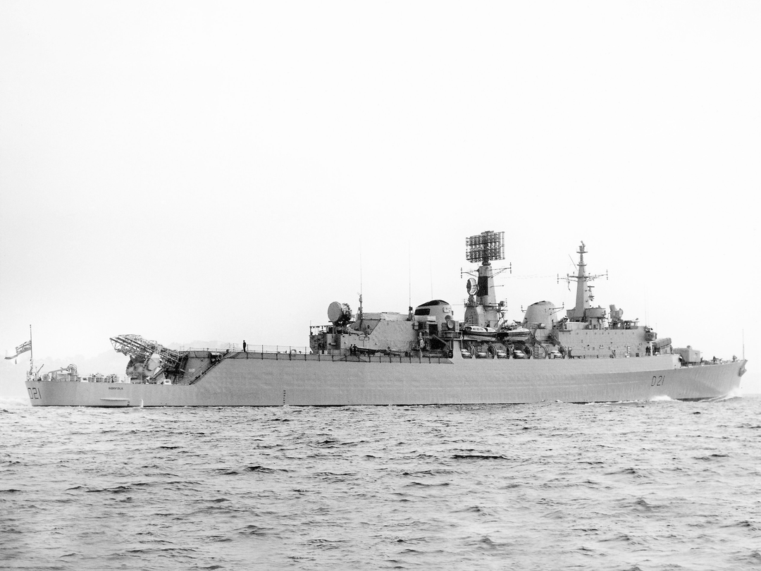 HMS Norfolk D21 County Class Destroyer October 1972 Photo Print - Posters, Prints, & Visual Artwork - by Hampshire Prints (image 1 of 9)