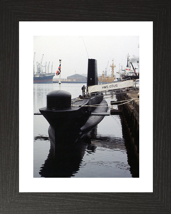 HMS Otus (S18) Oberon Class Submarine Photo Print Alongside Royal Navy Wall Art Naval Decor Posters, Prints, & Visual Artwork Hampshire Prints 10 x 8 Black Frame Yes