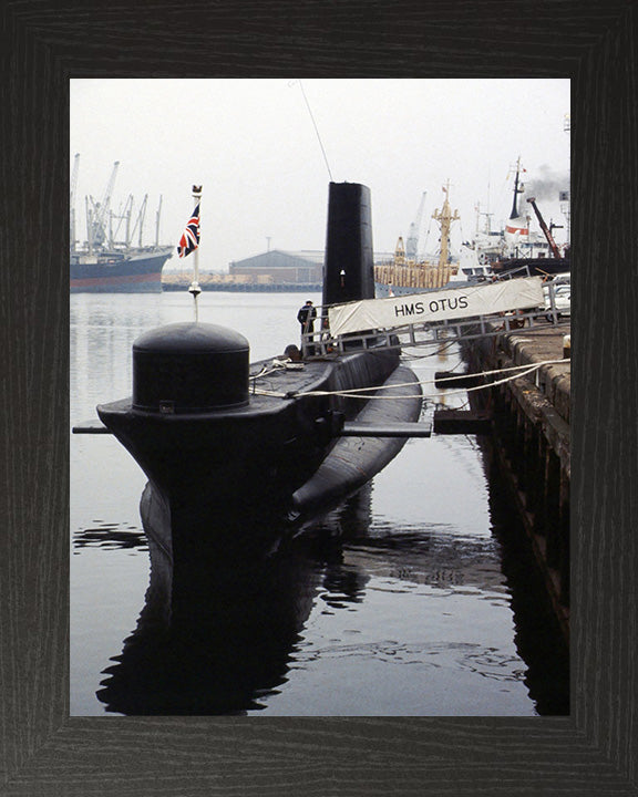 HMS Otus (S18) Oberon Class Submarine Photo Print Alongside Royal Navy Wall Art Naval Decor Posters, Prints, & Visual Artwork Hampshire Prints 10 x 8 Black Frame No