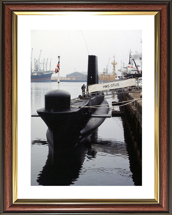HMS Otus (S18) Oberon Class Submarine Photo Print Alongside Royal Navy Wall Art Naval Decor Posters, Prints, & Visual Artwork Hampshire Prints 10 x 8 Classic Frame Yes