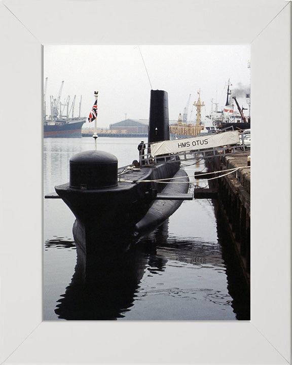 HMS Otus (S18) Oberon Class Submarine Photo Print Alongside Royal Navy Wall Art Naval Decor Posters, Prints, & Visual Artwork Hampshire Prints 10 x 8 White Frame No