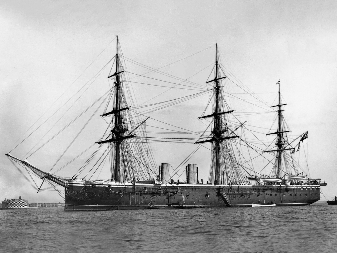 HMS Raleigh 1873 Unarmed Frigate c1875 Photo Print