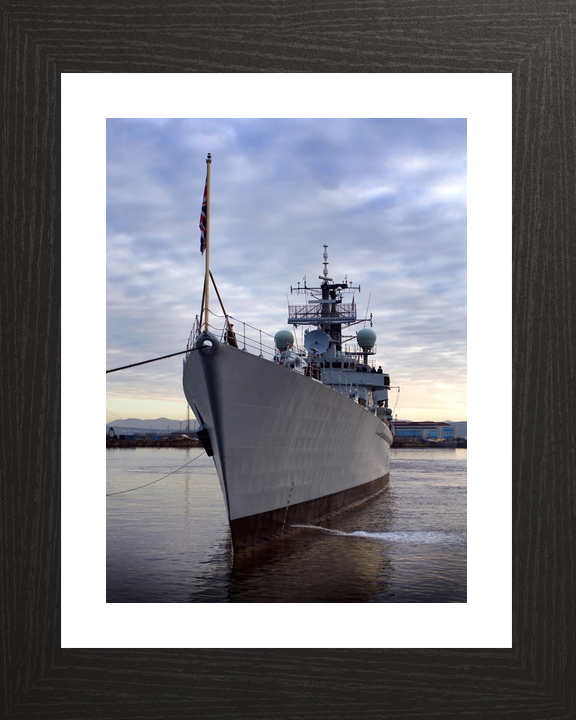 HMS Gloucester (D96) Royal Navy Type 42 Destroyer At A Buoy Photo Print Wall Art Decor - Posters, Prints, & Visual Artwork - by Hampshire Prints (image 2 of 9)
