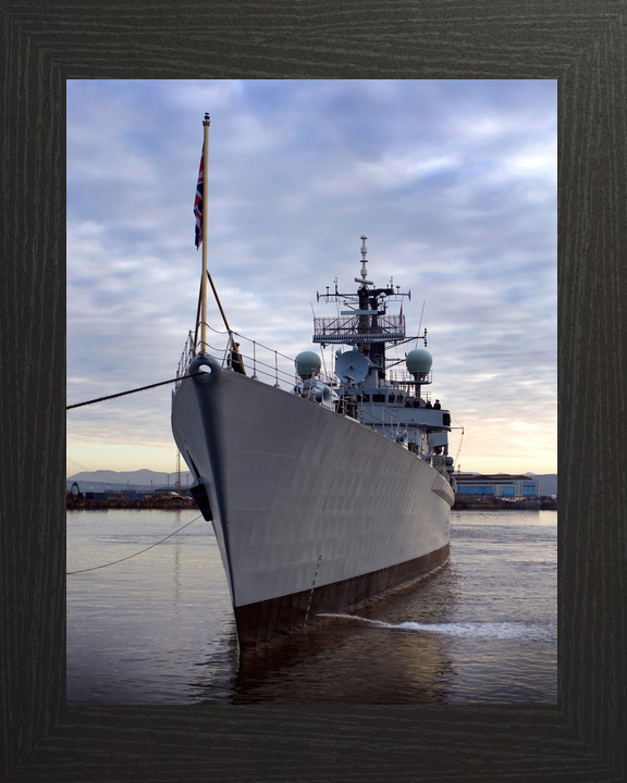 HMS Gloucester (D96) Royal Navy Type 42 Destroyer At A Buoy Photo Print Wall Art Decor - Posters, Prints, & Visual Artwork - by Hampshire Prints (image 3 of 9)