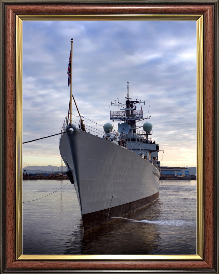 HMS Gloucester (D96) Royal Navy Type 42 Destroyer At A Buoy Photo Print Wall Art Decor - Posters, Prints, & Visual Artwork - by Hampshire Prints (image 9 of 9)