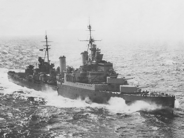 HMS Sheffield C24 Town Class Light Cruiser Warship 1944 Photo Print - Posters, Prints, & Visual Artwork - by Hampshire Prints (image 1 of 9)