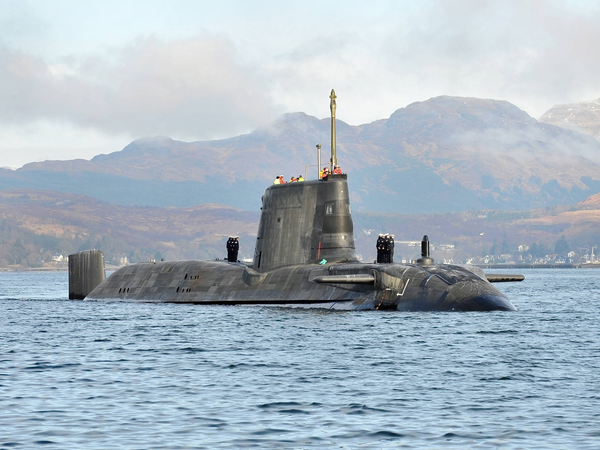 HMS Astute S119 Astute Class Submarine 2009 Starboard Bow