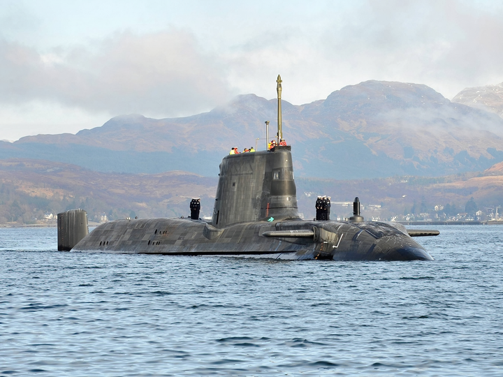 HMS Astute S119 Astute Class Submarine 2009 First Arrival Low Starboard Bow Photo Print - Posters, Prints, & Visual Artwork - by Hampshire Prints (image 1 of 9)
