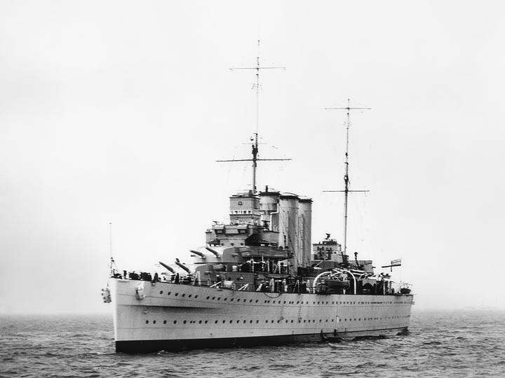 HMS Suffolk 55 County Class Heavy Cruiser Warship 1946 Photo Print - Posters, Prints, & Visual Artwork - by Hampshire Prints (image 1 of 9)