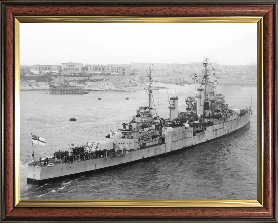 HMS Superb 25 Minotaur Class Light Cruiser Warship Valletta Malta Photo Print - Posters, Prints, & Visual Artwork - by Hampshire Prints (image 9 of 9)