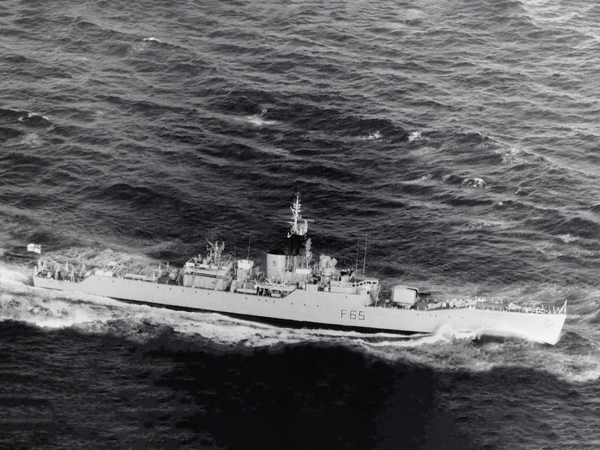 HMS Tenby F65 Whitby Class Frigate 1969