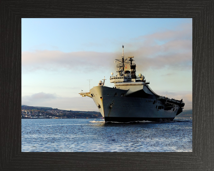 HMS Illustrious (R06) Royal Navy Invincible Class Aircraft Carrier At Sunset Photo Print Wall Art Decor - Posters, Prints, & Visual Artwork - by Hampshire Prints (image 3 of 9)