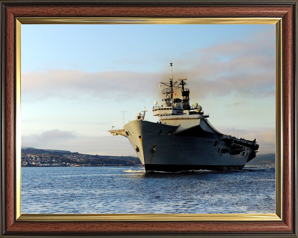 HMS Illustrious (R06) Royal Navy Invincible Class Aircraft Carrier At Sunset Photo Print Wall Art Decor - Posters, Prints, & Visual Artwork - by Hampshire Prints (image 9 of 9)