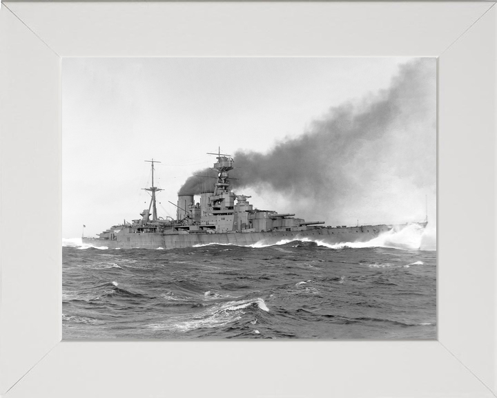 HMS Hood (51) Royal Navy Admiral Class Battlecruiser Underway Starboard Side View Photo Print Wall Art Decor - Posters, Prints, & Visual Artwork - by Hampshire Prints (image 5 of 9)