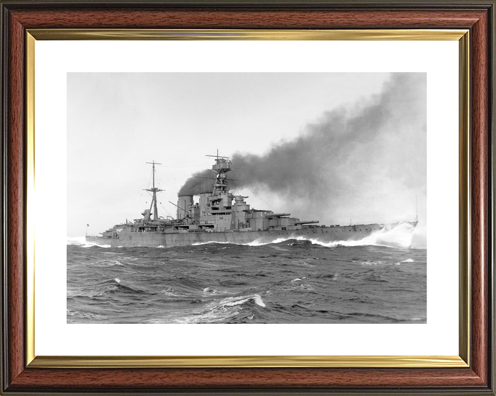 HMS Hood (51) Royal Navy Admiral Class Battlecruiser Underway Starboard Side View Photo Print Wall Art Decor - Posters, Prints, & Visual Artwork - by Hampshire Prints (image 8 of 9)