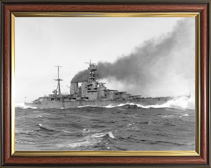 HMS Hood (51) Royal Navy Admiral Class Battlecruiser Underway Starboard Side View Photo Print Wall Art Decor - Posters, Prints, & Visual Artwork - by Hampshire Prints (image 9 of 9)