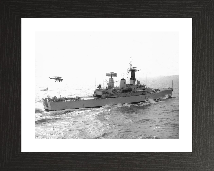 HMS Jupiter F60 Leander Class Frigate Underway Black and White Photo Print - Posters, Prints, & Visual Artwork - by Hampshire Prints (image 2 of 9)