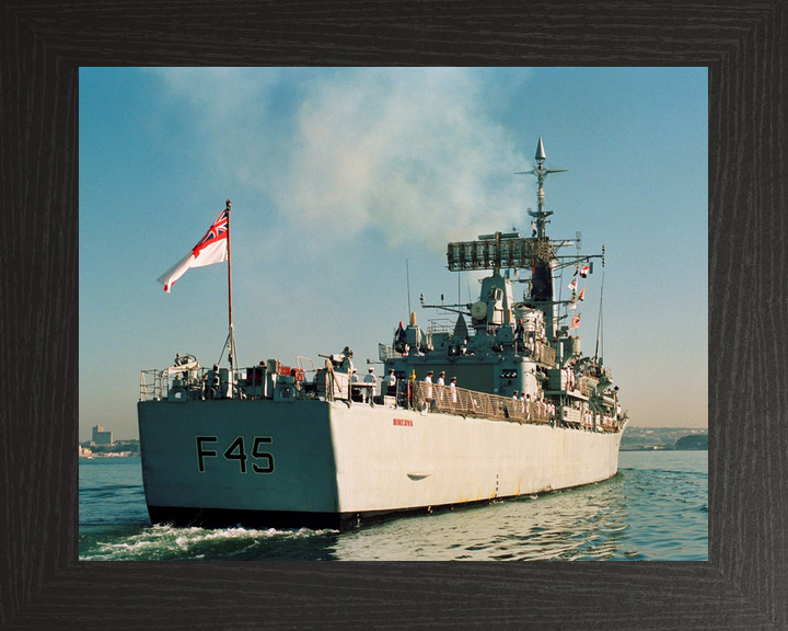 HMS Minerva F45 Leander Class Frigate July 1990 Underway Stern View Photo Print - Posters, Prints, & Visual Artwork - by Hampshire Prints (image 3 of 9)