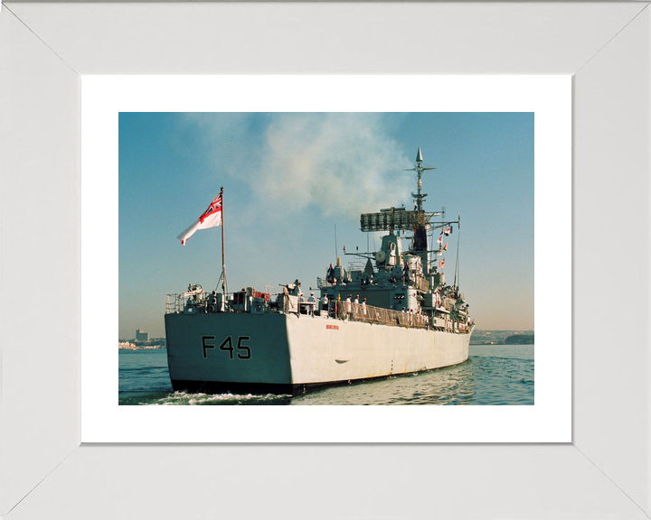 HMS Minerva F45 Leander Class Frigate July 1990 Underway Stern View Photo Print - Posters, Prints, & Visual Artwork - by Hampshire Prints (image 4 of 9)
