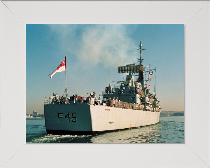 HMS Minerva F45 Leander Class Frigate July 1990 Underway Stern View Photo Print - Posters, Prints, & Visual Artwork - by Hampshire Prints (image 5 of 9)
