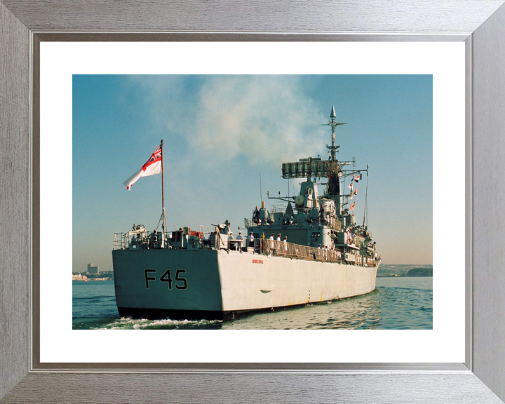 HMS Minerva F45 Leander Class Frigate July 1990 Underway Stern View Photo Print - Posters, Prints, & Visual Artwork - by Hampshire Prints (image 6 of 9)