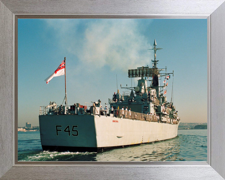 HMS Minerva F45 Leander Class Frigate July 1990 Underway Stern View Photo Print - Posters, Prints, & Visual Artwork - by Hampshire Prints (image 7 of 9)