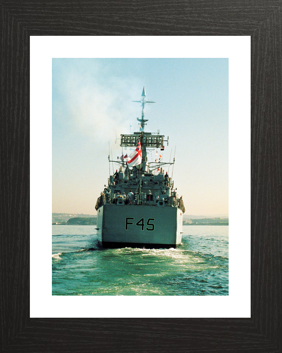 HMS Minerva F45 Leander Class Frigate July 1990 Stern View Photo Print - Posters, Prints, & Visual Artwork - by Hampshire Prints (image 2 of 9)