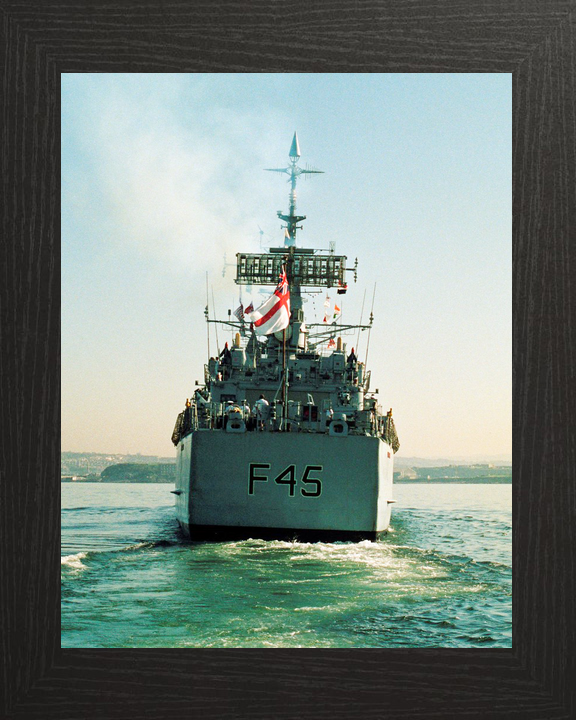 HMS Minerva F45 Leander Class Frigate July 1990 Stern View Photo Print - Posters, Prints, & Visual Artwork - by Hampshire Prints (image 3 of 9)
