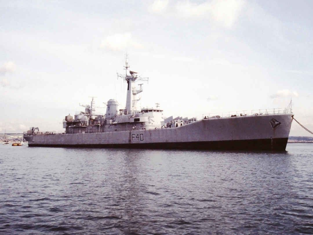HMS Sirius F40 Leander Class Frigate At a Buoy Photo Print - Posters, Prints, & Visual Artwork - by Hampshire Prints (image 1 of 9)