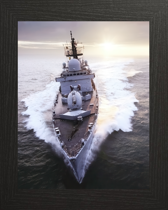 HMS Southampton D90 Type 42 Destroyer 2007 High Bow View at Sunset Photo Print - Posters, Prints, & Visual Artwork - by Hampshire Prints (image 3 of 9)