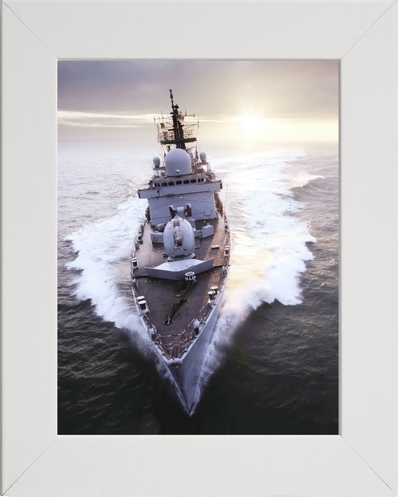 HMS Southampton D90 Type 42 Destroyer 2007 High Bow View at Sunset Photo Print - Posters, Prints, & Visual Artwork - by Hampshire Prints (image 5 of 9)