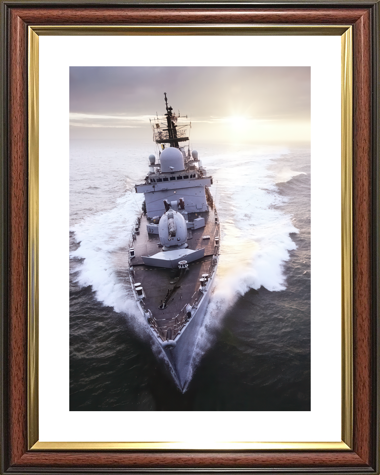 HMS Southampton D90 Type 42 Destroyer 2007 High Bow View at Sunset Photo Print - Posters, Prints, & Visual Artwork - by Hampshire Prints (image 8 of 9)