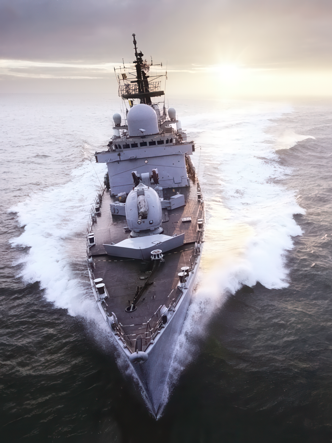 HMS Southampton D90 Type 42 Destroyer 2007 High Bow View at Sunset Photo Print - Posters, Prints, & Visual Artwork - by Hampshire Prints (image 1 of 9)