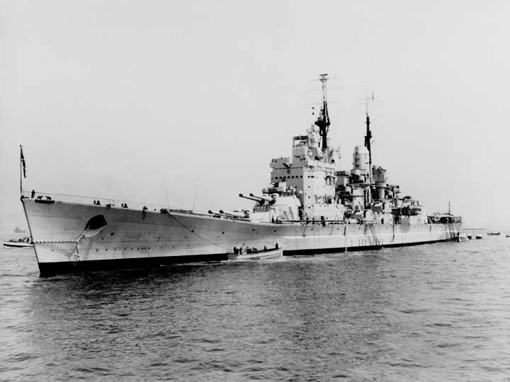 HMS Vanguard 23 Fast Battleship At Anchor Photo Print - Posters, Prints, & Visual Artwork - by Hampshire Prints (image 1 of 9)